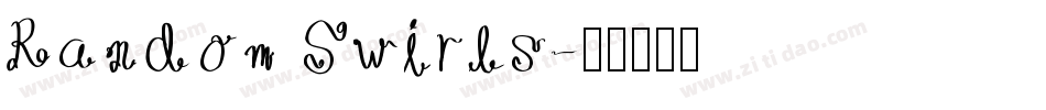 Random Swirls字体转换
